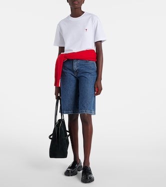 T-Shirt Ami De Cœur aus Baumwoll-Jersey | Ami Paris