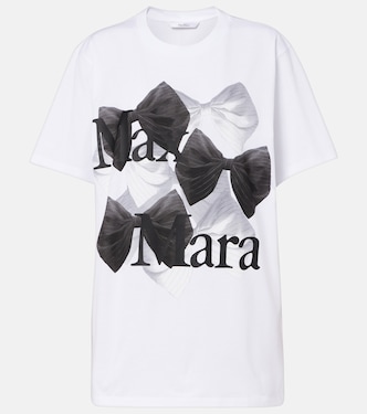 T-shirt Sequoia imprimé en coton à logo | Max Mara