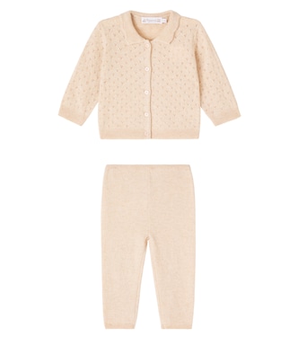 Baby Jade cashmere cardigan and pants set | Bonpoint