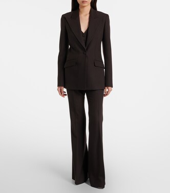 Pantaloni flared Rhein in lana a vita alta | Gabriela Hearst