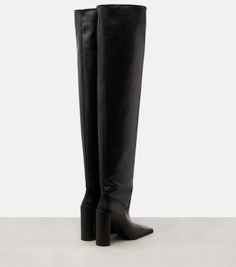 90 leather over-the-knee boots | Alaïa