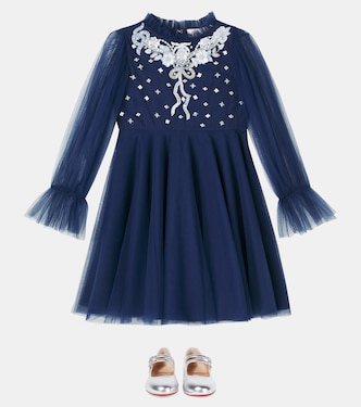 Verziertes Kleid Rosy Ribbons aus Tüll | Tutu Du Monde