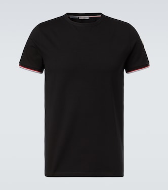 Tricolor cotton-blend jersey T-shirt | Moncler