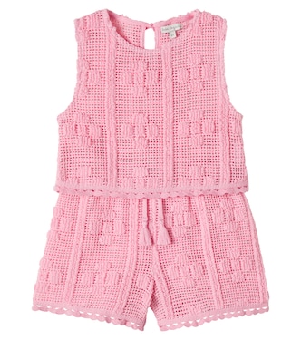 Inez crochet cotton-blend top and shorts set | Bebe Organic