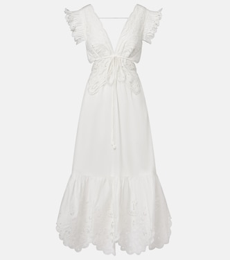 Broderie anglaise cotton midi dress | Farm Rio