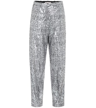 Snake-effect high-rise pants | Christopher Kane