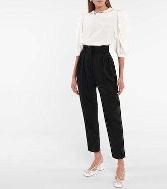 Blusa in seta crêpe de chine | Miu Miu