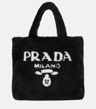 Borsa in shearling con logo | Prada