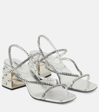 Sandalen mit Kristallen | Miu Miu
