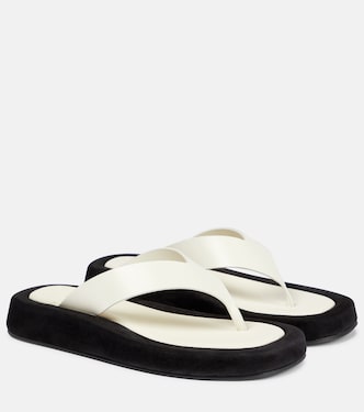 Sandali infradito Ginza in pelle e suede | The Row