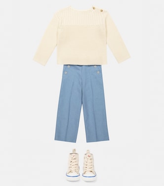 Angelica canvas high-top sneakers | Bonpoint