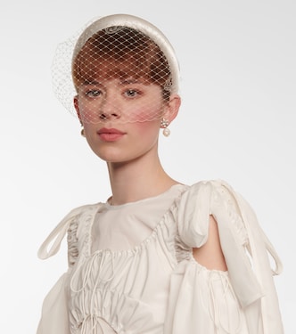 Tori Voilette satin headband | Jennifer Behr