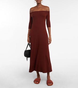 Ribbed-knit wool and cashmere maxi dress | Chloé