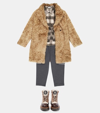 Abrigo en mezcla de mohair | Brunello Cucinelli Kids