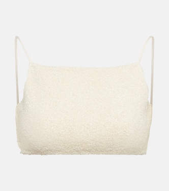 Crop top en punto bouclé de seda | Loro Piana