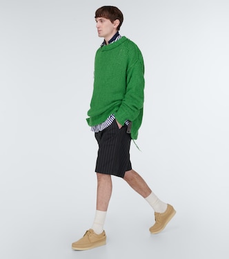 Shorts de algodón a rayas | Sacai