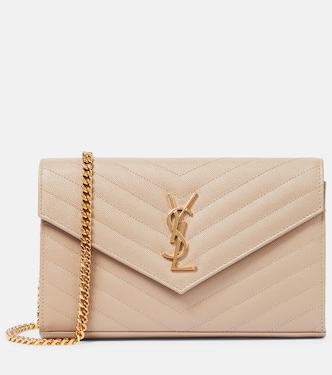 Cassandre matelassé leather wallet on chain | Saint Laurent