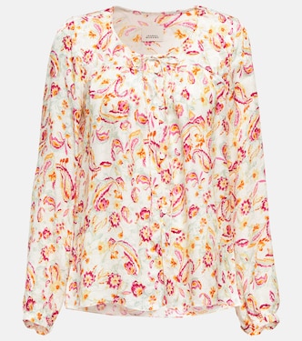 Blusa Prian in misto seta con stampa | Isabel Marant
