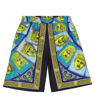Short Le Maschere en soie | Versace Kids