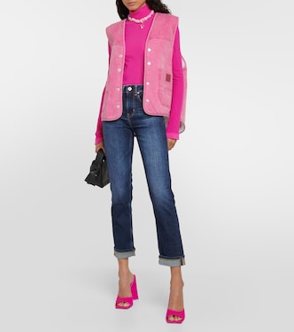 Jean slim Girlfriend à taille mi-haute | AG Jeans