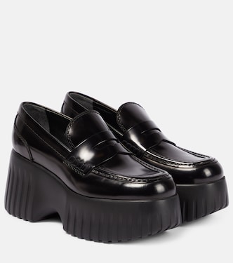 Mocasines H-Stripes de piel con cuña | Hogan