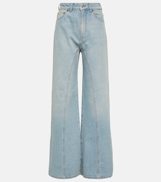 Jeans Bianca a gamba larga e vita alta | Victoria Beckham