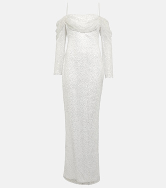 Bridal Greta off-shoulder silk gown | Rasario