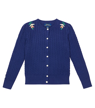 Cardigan brodé en coton | Polo Ralph Lauren Kids