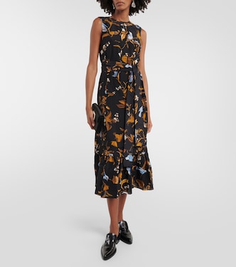Printed silk midi dress | Erdem