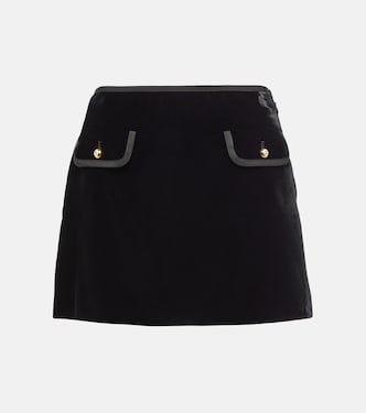 Mini-jupe en velours | Miu Miu