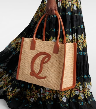Cabas By My Side E/W Large en raphia | Christian Louboutin