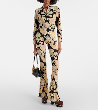 Pantaloni flared in jersey con stampa | Etro