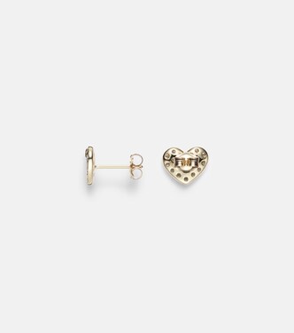Boucles d'oreilles You're Making Me Blush en or 10 ct et diamants | Stone and Strand