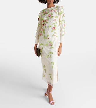 Abito midi Avelina in cotone con pizzo | Markarian