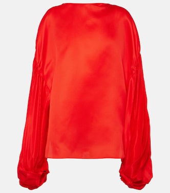 Quico puff-sleeve silk gazar top | Khaite
