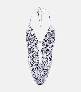 Amur zebra-print cutout swimsuit | Bananhot