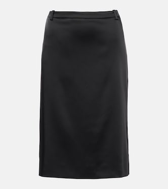 Falda midi de satén | Balenciaga