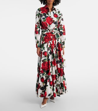 Camicia in cotone con stampa floreale | Dolce&Gabbana