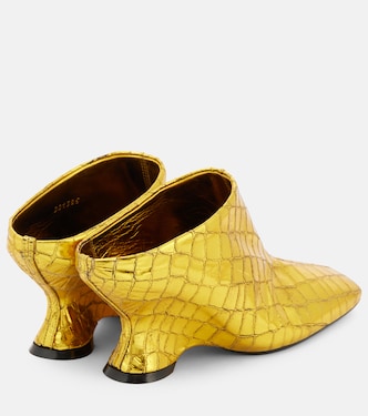 Mules in pelle con stampa | Dries Van Noten
