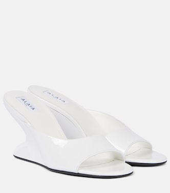 Curve 75 patent leather wedges | Alaïa