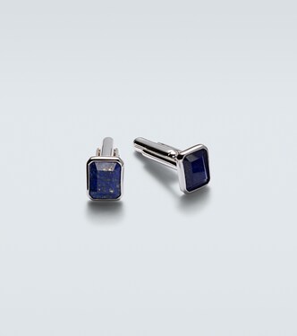 Sterling silver cufflinks with lapis lazuli | Mateo