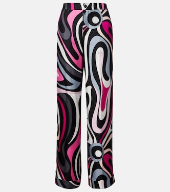 Marmo silk twill straight pants | Pucci