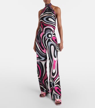 Pantalones rectos Marmo en sarga de seda | Pucci