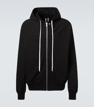 Zip-up cotton jersey hoodie | Rick Owens