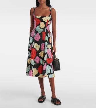 Abito midi in popeline di cotone | Marni