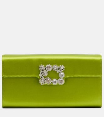 Efflorescence satin clutch | Roger Vivier