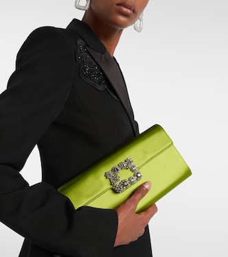 Efflorescence satin clutch | Roger Vivier