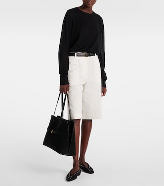 Cotton and linen Bermuda shorts | Toteme