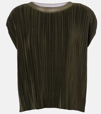 Cedre plissé satin top | Joseph