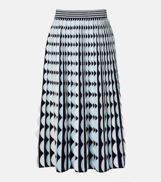 Micah knitted scalloped midi skirt | Simkhai